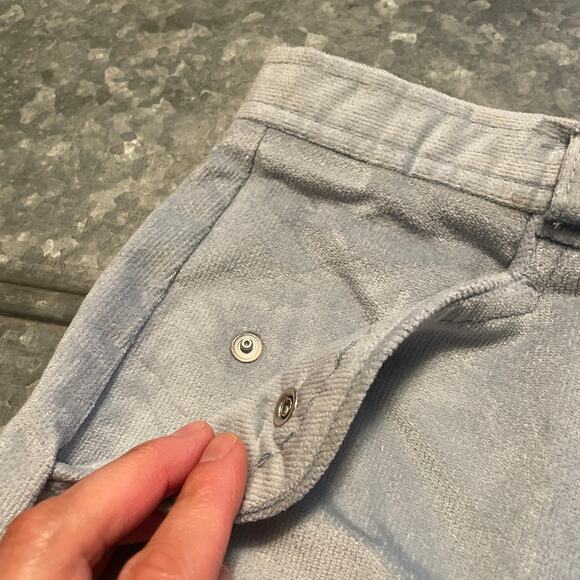 Vintage NOS Tomboy Corduroy High Waist Pants Womens 7 25 Blue 60s 70s Western - Picture 4 of 13